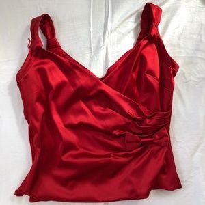 Adrianna Papell Red Silk Top